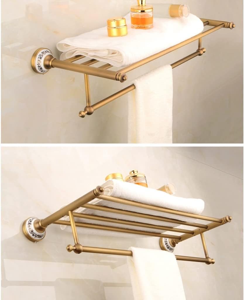 LCZHUJ Antique Brass Towel Rack for Bathroom