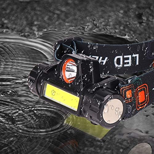 2-Piece Rechargeable Forehead Headlight for Night Walking Camping