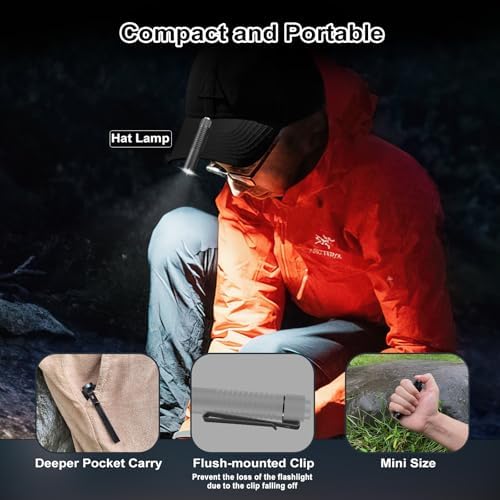 VTIGER T1A 1300 Lumens EDC Flashlight with Magnetic Clip