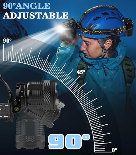 MoKo Rechargeable Headlamp 150000 Lumen Super Bright Durable