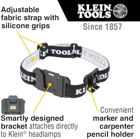 Klein Tools Rechargeable LED Headlamp Set with Bracket Fabric Strap