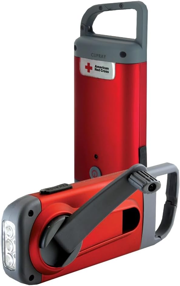 Eton Crank-Powered Clipray Flashlight and Charger Pack of 2