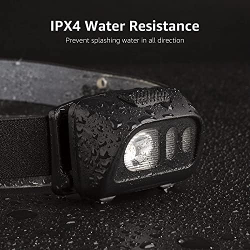 Lepro 1500Lux LED Headlamp IPX4 waterproof with 6 lighting modes