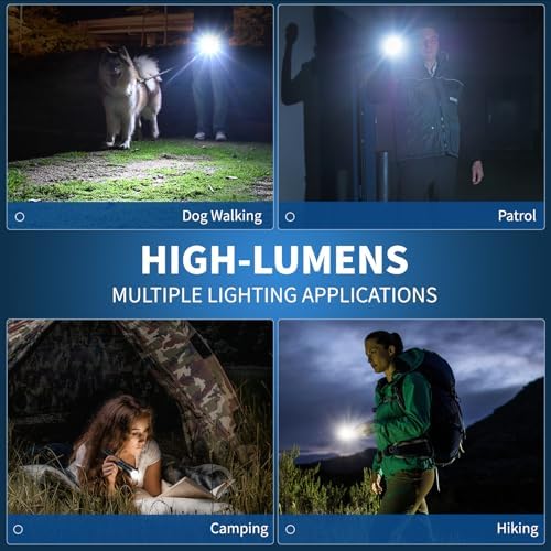 900000 LUMEN rechargeable flashlight 7 modes waterproof