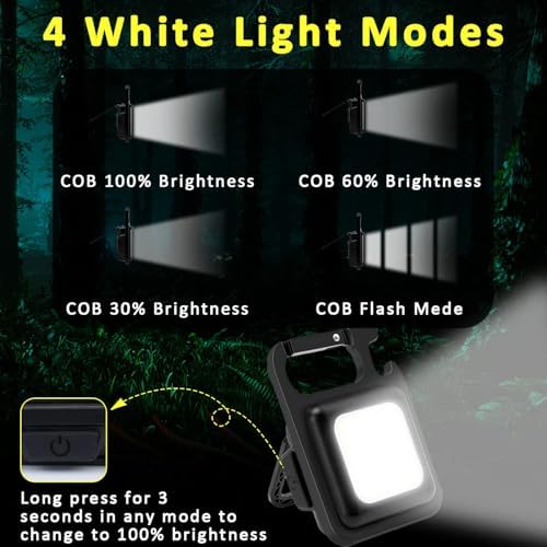 MAKDAK Work Light Keychain 4 Modes