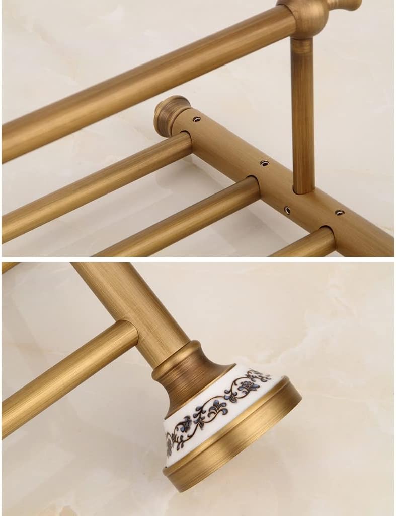 LCZHUJ Antique Brass Towel Rack for Bathroom