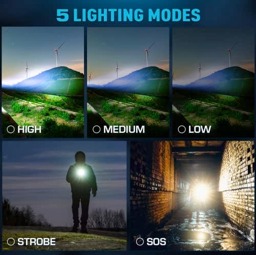 Sinvimes 5-in-1 Rechargeable Flashlight