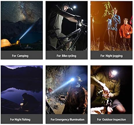 12000 Lumens Rechargeable LED Headlamp for Camping Hiking Hunting