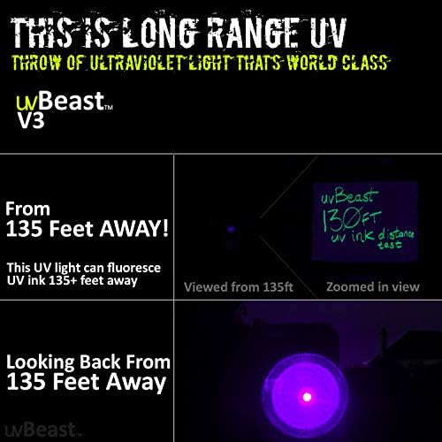 uvBeast V3 385-395nm Black Light Flashlight