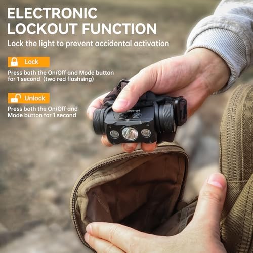 Wurkkos HD50 4000 Lumens Red Light Mode Headlamp
