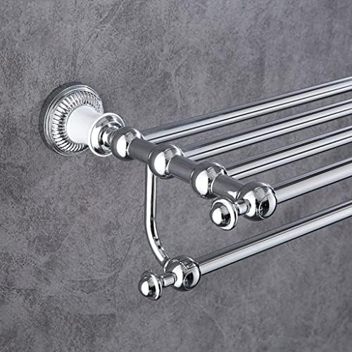 Double towel rack European silver multifunctional bathroom accessory