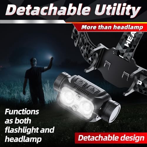Quick SetupPHLIPESAM Rechargeable Headlamp Red LightIP66 Waterproof