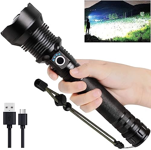 Brighter nights with Lyltings rechargeable LED flashlight 990000 lumens 5 modes waterproof reliable