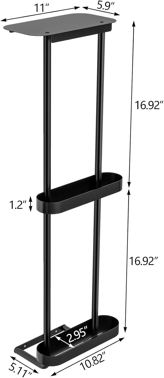 Space-Saving bath towel shower organizer Black