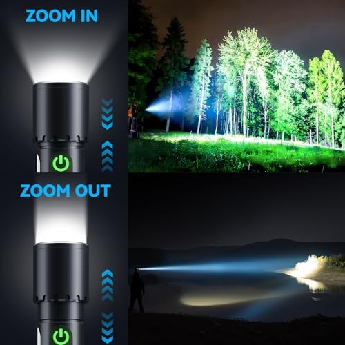 Flashlight Rechargeable LED Magnetic with 9 Modes