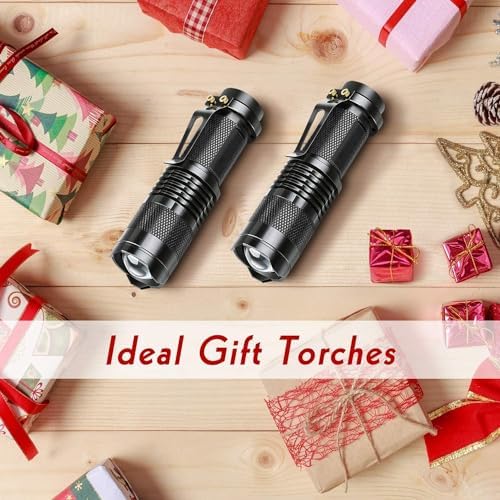 LETMY Tactical Flashlight 300 Lumens 3 Modes Waterproof 2-Pack