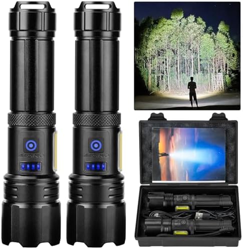 900000 LUMEN rechargeable flashlight 7 modes waterproof