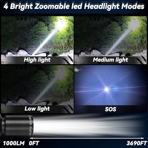 Bright Modes Water Resistant Comfortable Versatile Headlamp