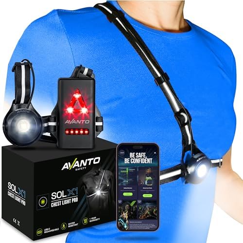 Unbeatable Safety AVANTO SOLX1 Pro Chest Light Stay Visible in All Conditions
