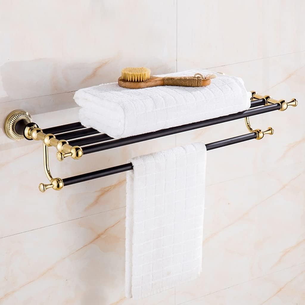 Golden bath towel holder