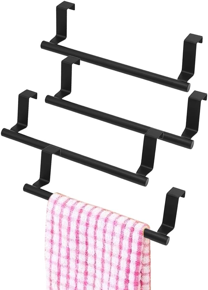 SITAKE 4PCS Cabinet Door Towel Bar Black