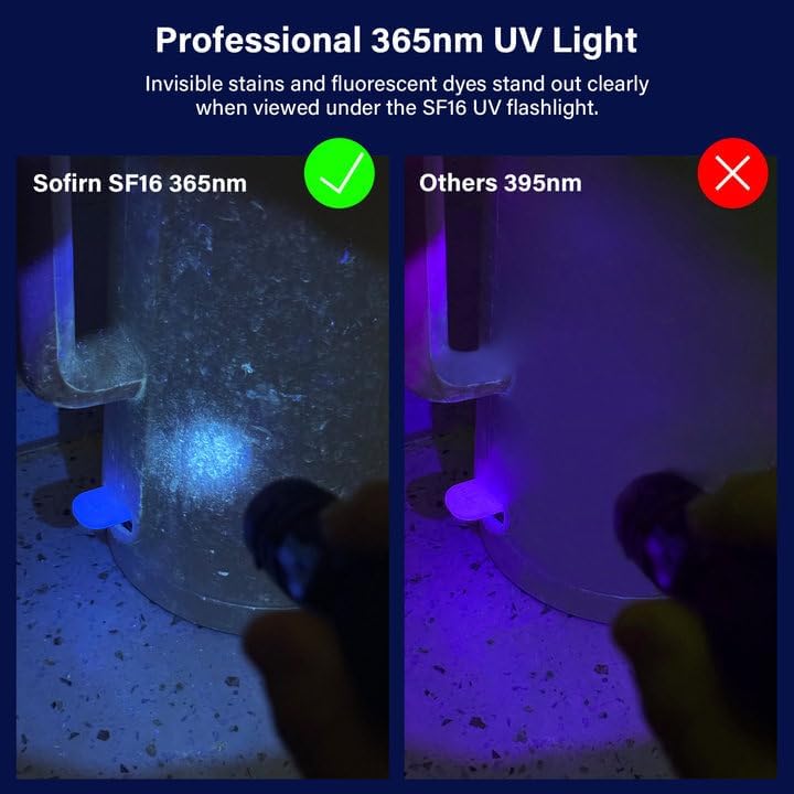Essential for Detecting Pet Stains 365nm UV Flashlight from 77outdoor