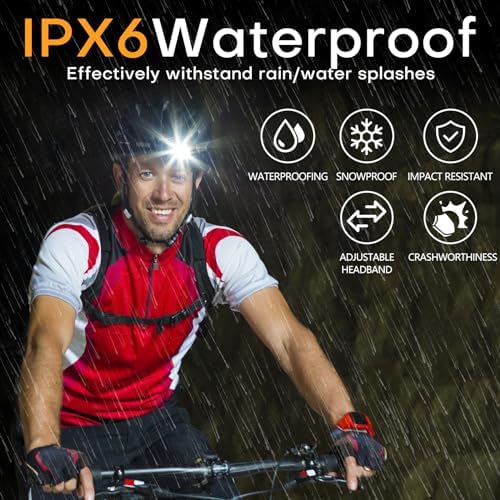 Bright Waterproof Headlamp for Hiking