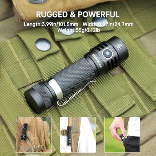 Wurkkos WK03 LED Flashlight - 6 Modes Magnetic Rechargeable Waterproof Camper