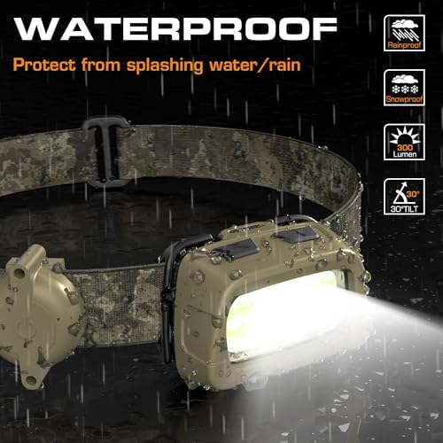 EverBrite 300 Lumens Headlamp 7 Modes Adjustable Waterproof for Camping Hiking