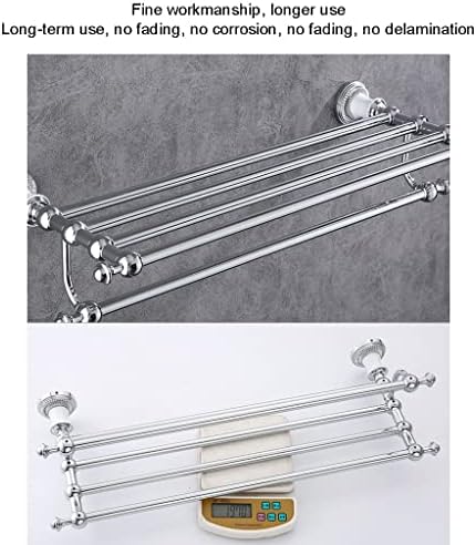 Double towel rack European silver multifunctional bathroom accessory