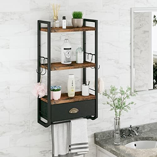 Wall-Mounted Bathroom Towel Organizer 3 Tier