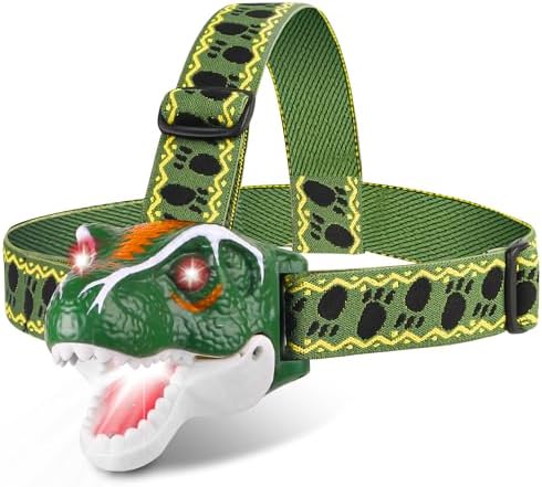 T-Rex Dinosaur LED Headlamp - Fun Outdoor Gear for Kids