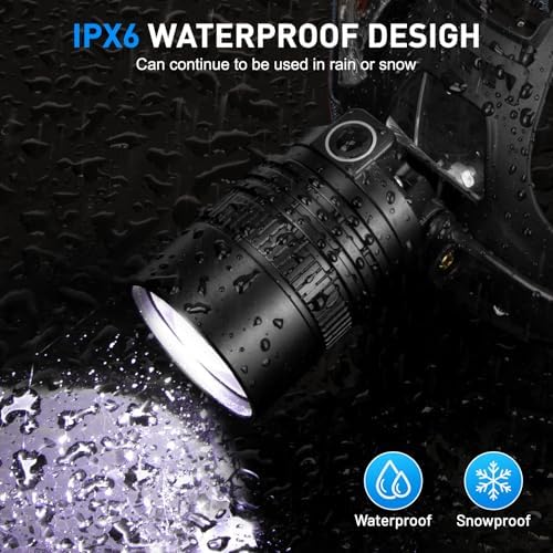 990000 Lumens 2-Pack Rechargeable LED Headlamp for Adults