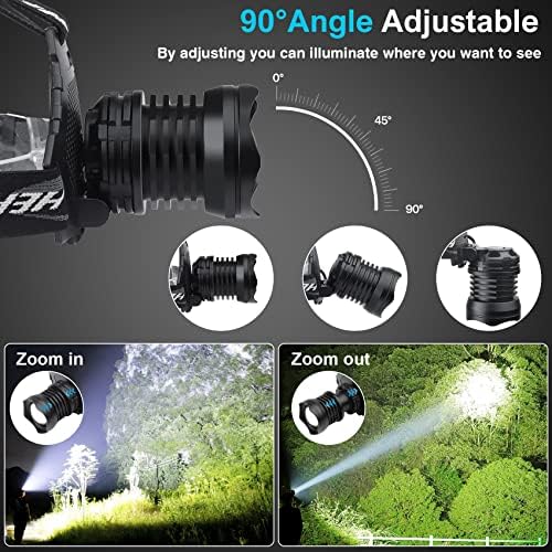 Bud K LED Headlamp USB Rechargeable 90000 Lumen