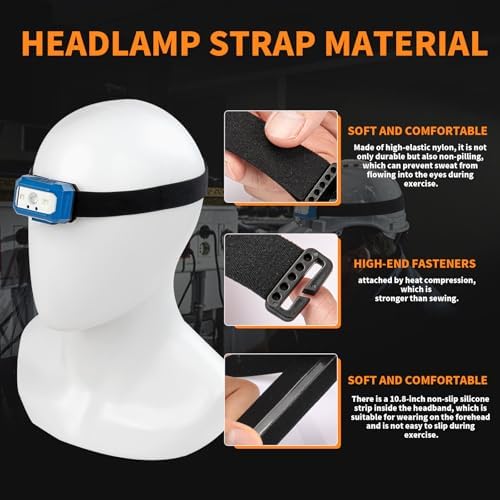 AHULIAO Elastic Headlamp Strap 1 - 2 Pack