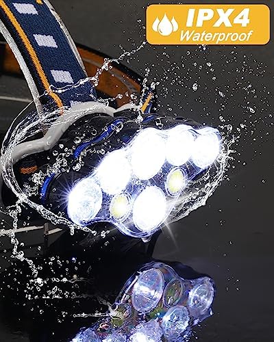 18000 Lumen Headlamp with 8 Modes for Hiking Cycling and More
