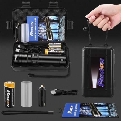Rechargeable flashlight for emergency use - High brightness LED