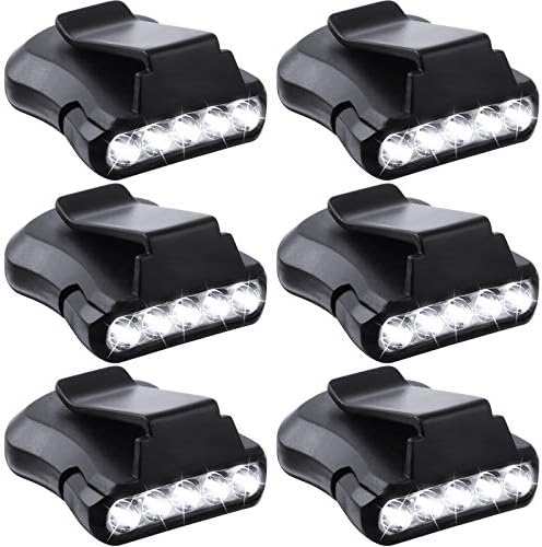 Mudder 6-Piece Clip Headlamp Set for Hunter anglers