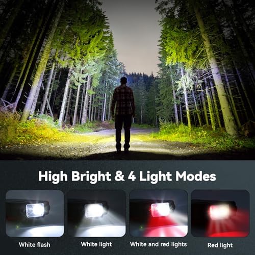 1000 Lumens Rechargeable Sensor Clip-On Headlamp with 90 Adjustable Design
