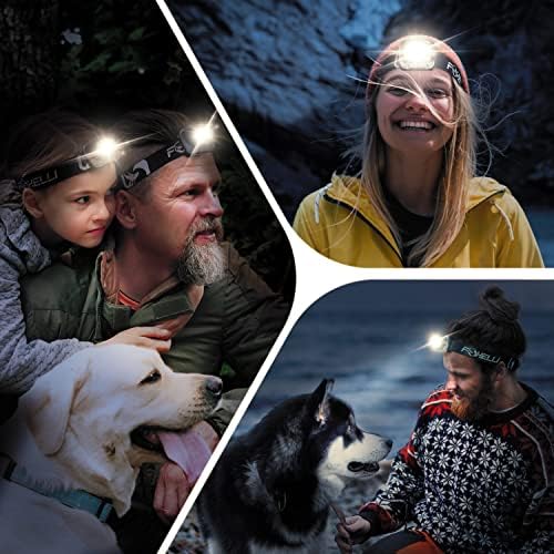 Foxelli LED Headlamp Flashlight for Adults Kids Running Camping Hiking Head Lamp