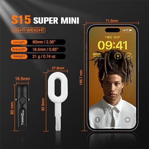 TUNENGES15 Keychain Flashlight