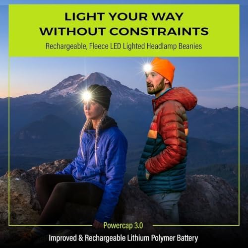 Powercap 30 USB Rechargeable LED Beanie - 150 Lumens - Dad Gift