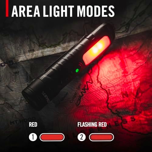 Coast KL35R Rechargeable LED Pocket Flashlight with RED Light