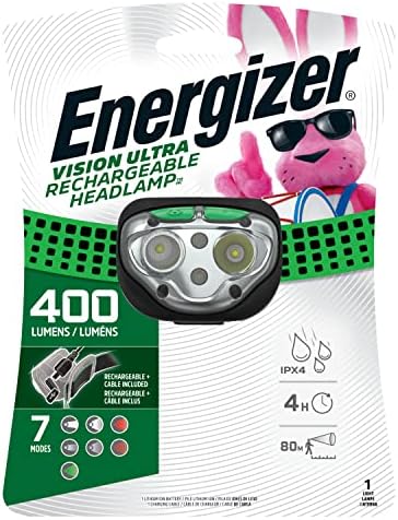 Energizer LED Headlamp Rechargeable Lasting Light for Hiking More