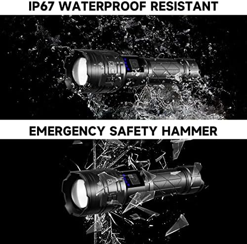 Powerful emerged tactical flashlight