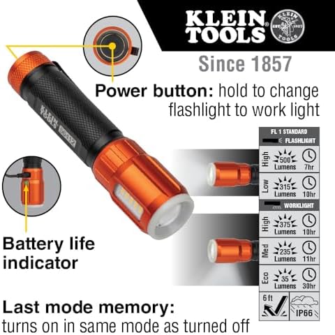 Klein Tools 56412 Rechargeable LED Flashlight