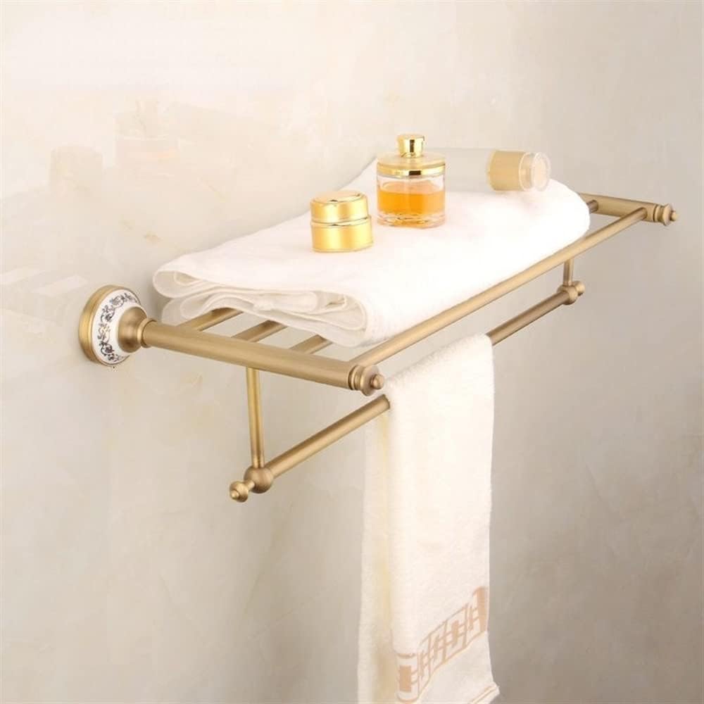 LCZHUJ Antique Brass Towel Rack for Bathroom