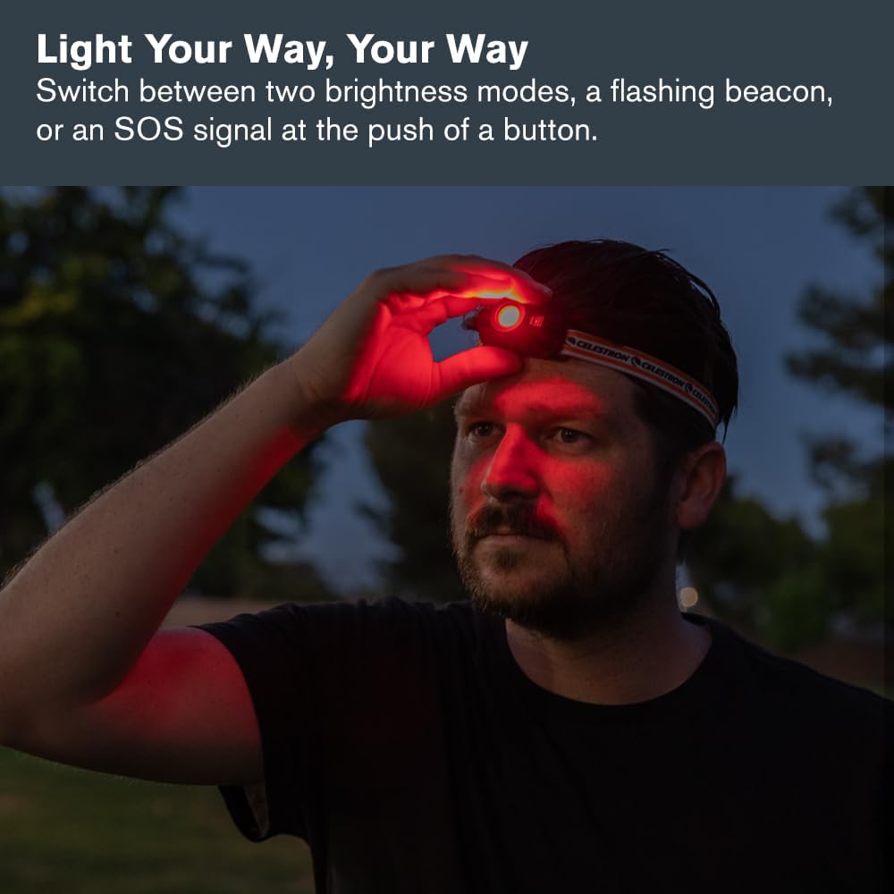 Celestron Night Vision Headlamp - 45 Adjustable for Astronomy Camping