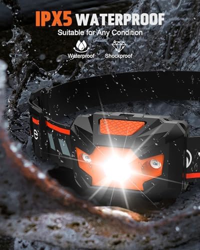 Victoper Headlamp 2Pack 4 Modes Red Light Waterproof Headlamp for Camping Hiking