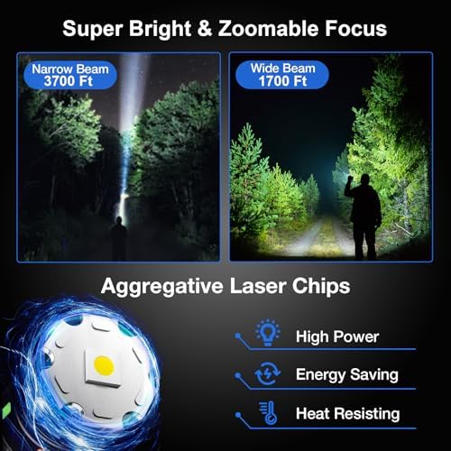 Peascat 2-Piece Rechargeable Handheld Flashlight